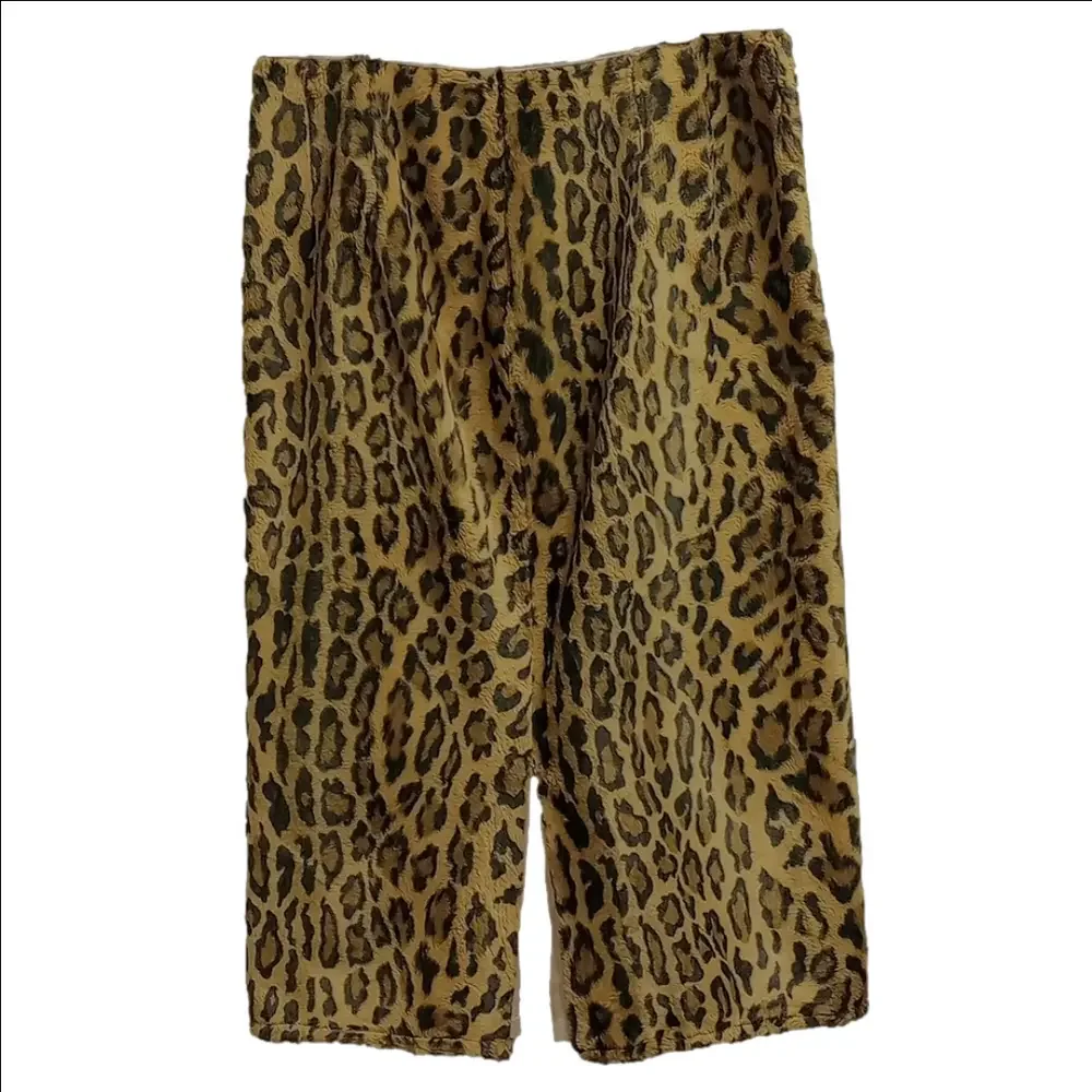 WILLIAM B FAUX FUR TAN & BLACK LEOPARD PRINT PENCIL SKIRT WITH PINK SILK LINING